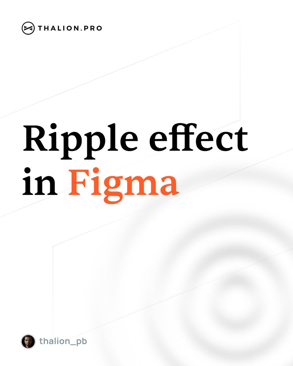 Time for Friday @figma Tip ✨ I love how simple effects may be compose to deliver really interesting effect. Today combination of drop shadows and layer blur helps to create realistic ripple effect. #uidesign #FigmaTip