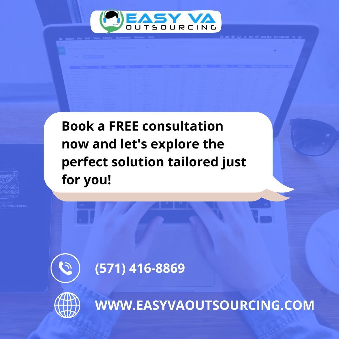easyvaoutsource's tweet photo. Elevate your business with our Virtual Assistants!  Curious to know more? Book a FREE consultation now. Let's shape success together! #realestate #coldcalling #realestateinvestment #virtualassistant #bookkeeping #leadsmanager #aquisitionspecialist https://t.co/4wmkboNxtk