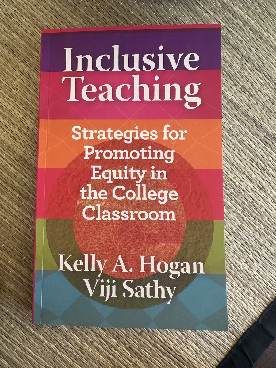 Met w/a group of readers of #InclusiveTeaching from IUPUI this morning & one showed me her copy with our dedication highlighted with a heart around it. As true as the day we penned it: To all the educators, overworked and underpaid, who never stop thinking about their students.