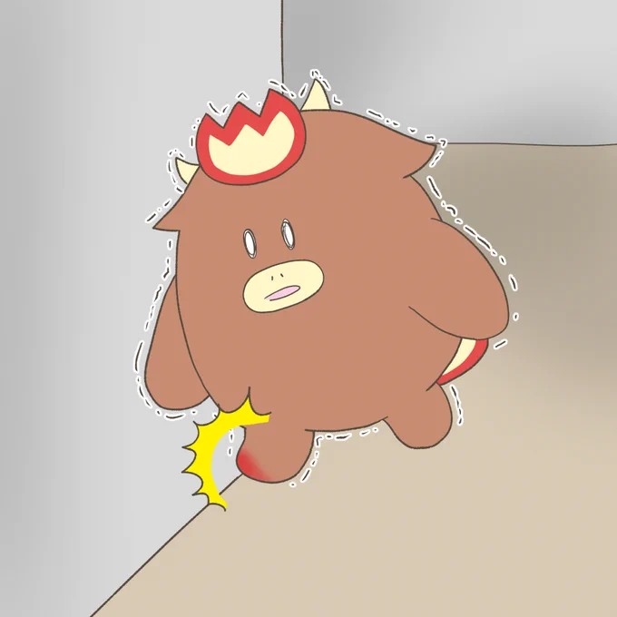 まんプクさん()に3日前に投稿した絵  この日は作者の自分自身が本当に家の中で角に足の指をぶつけて悶絶したのでそれが元ネタです 衝撃で親指の爪がちょっとめくれたのですが爪切りとやすりを丁寧にかけたら特に問題なく処置完了しました みんなも足元には気を付けよう