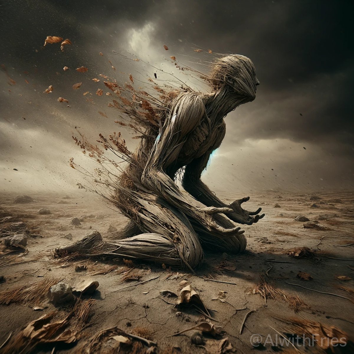 Frayed Edges of the Soul in Life's Relentless Gale

The winds have stripped away all but the core, leaving behind a raw, poignant beauty that tells a tale of survival.

#InnerStrength #WeatheredButUnbroken #EmotionalLandscape #CreativeCoding #digitalcreativity #AIInspiredArt