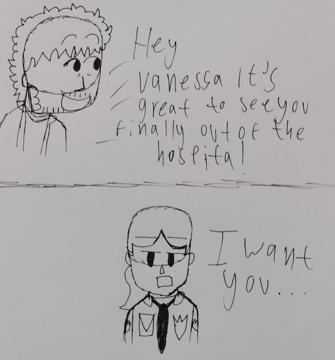 Fernia67's tweet image. I want you. #fnafmovie #schmelly #mikenessa #fnaffanart #fnaf #fnafmike #fnafvanessa