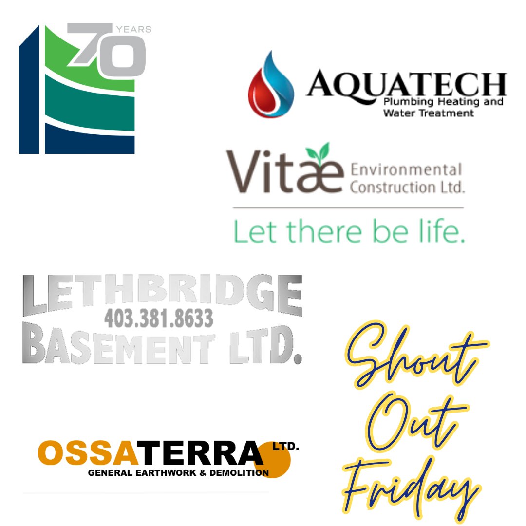 #shoutoutfriday ~ The LCA is pleased to support those in our industry.  Our feature companies this Friday are:
Aquatech Plumbing &amp; Heating
Ossa Terra Ltd.
Lethbridge Basement Ltd.
Vitae Environmental Construction Ltd
#fridayvibes #lca70 #lca