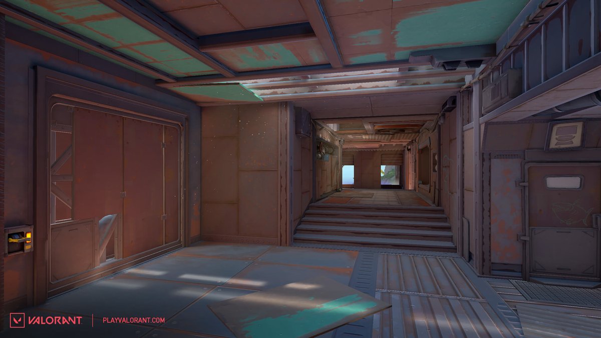 VALORANT's tweet photo. The open A Halls section will return to Breeze, as it was prior to Patch 7.04. We've felt that the closed area was too restrictive when paired with the rest of the previous Breeze changes.

We just missed EP8 launch, but you can expect the change in Patch 8.01, starting JAN 23. https://t.co/xXgBTf0Kgy