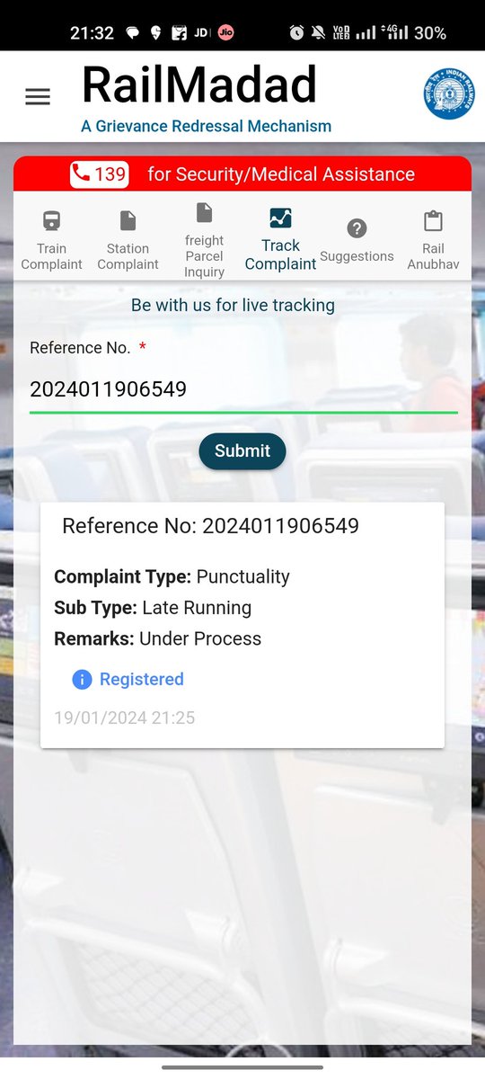 gani_allam's tweet photo. @RailwaySeva @DRMWaltairECoR Raised a complaint https://t.co/F8gOhNNcpu