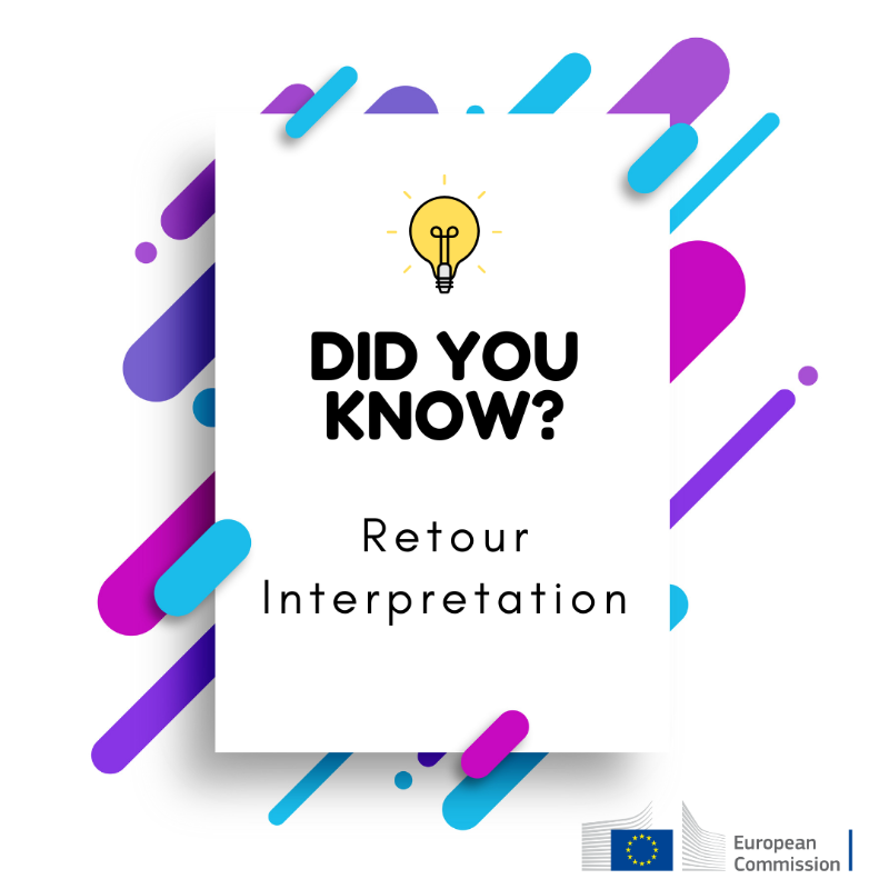EUInterpreters's tweet photo. Ever wondered what retour interpretation is? 🤔
Get ready to expand your knowledge with our #SCICtrain module!
🎥 Loaded with video clips, they will bring you insights about retour interpretation, relays, whispering, and video conferences ⬇️