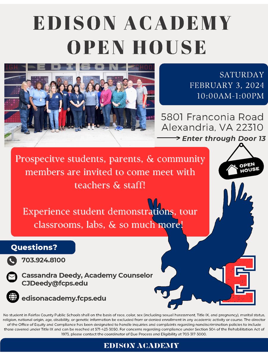 LBHSCounseling's tweet image. Bruins - Interested in an Academy Course? Open Houses coming soon!  Highly recommend.  #Courseplanning   @FCPSLBSS @EdisonAcademy @Fairfax_Academy @WestPo_Academy