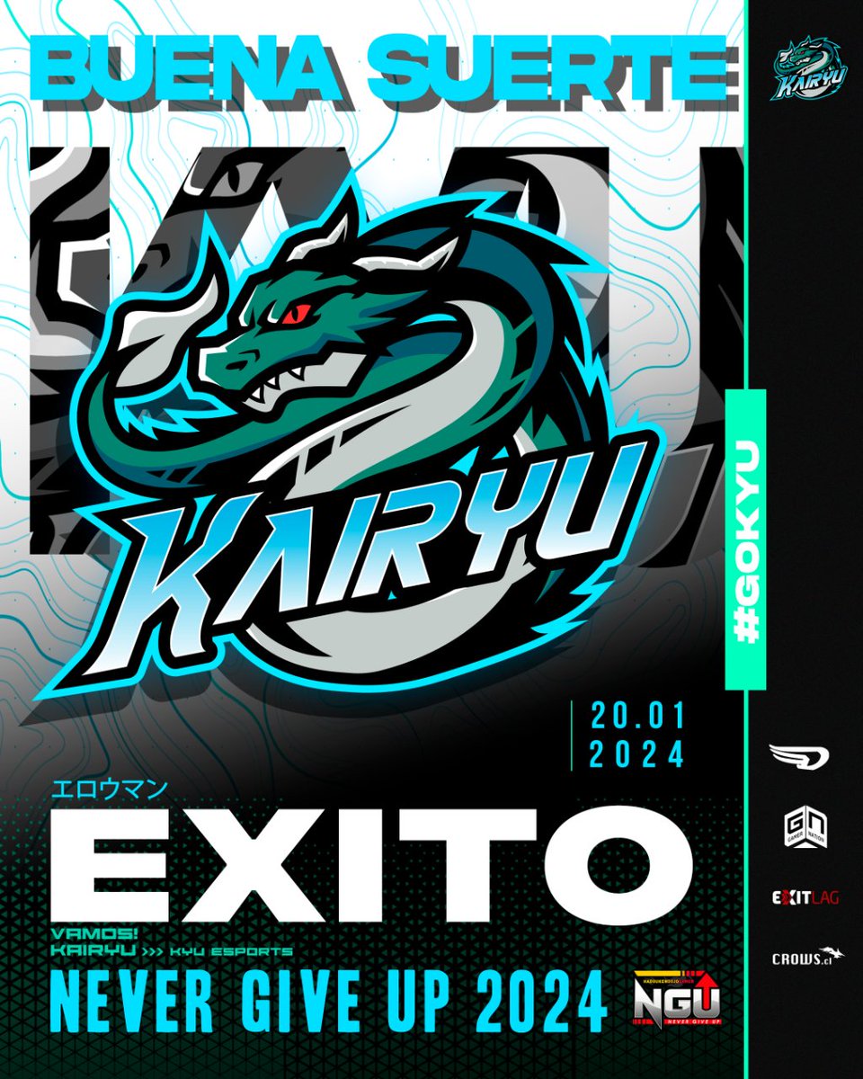 Tras 4 años de ausencia el NGU a regresado y Kairyu esta listo para la batalla💪

En este gran evento de la FGC chilena nuestros jugadores se batirán a duelo contra los mejores en esta competencia 

Les deseamos el mayor de los éxitos en sus encuentros #GOKYU 🐉

<a href="/GamerNationCL/">Gamer Nation</a>