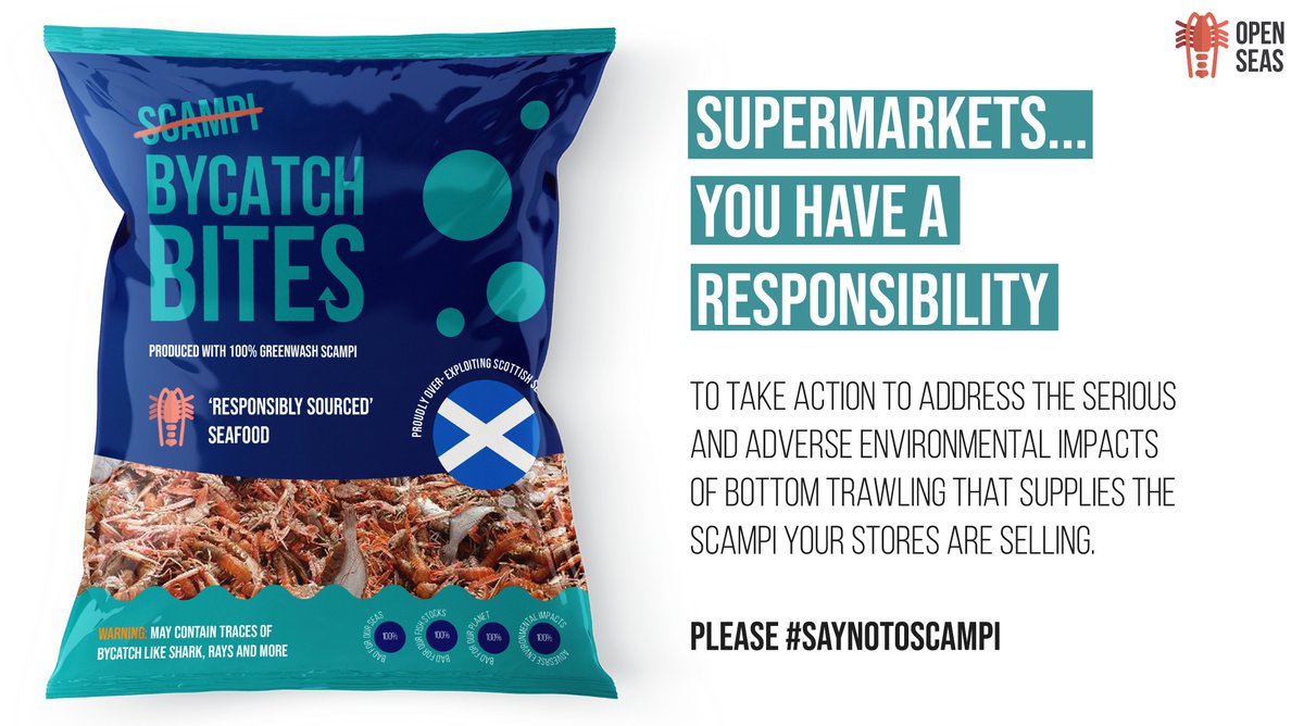 🚨 To all UK supermarkets 🚨 The scampi on your shelves is having a serious adverse environmental impact. CEOs, it's time to step up and take responsibility 🌊 Read our joint open letter here: openseas.org.uk/wp/wp-content/…