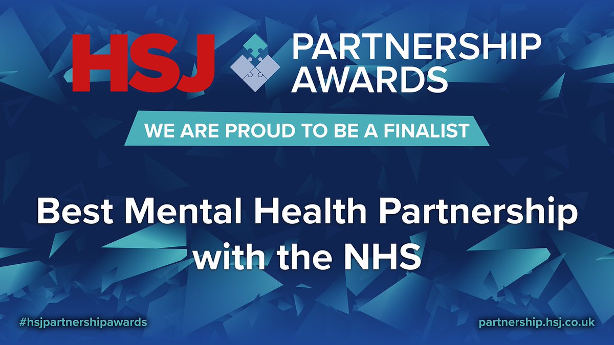 We're excited to announce our nomination for the Best Mental Health Partnership award at the @HSJ_Awards!! We are glad to see that our wellbeing cafe is being recognised for an outstanding dedication to improving healthcare and effective collaboration with the NHS.