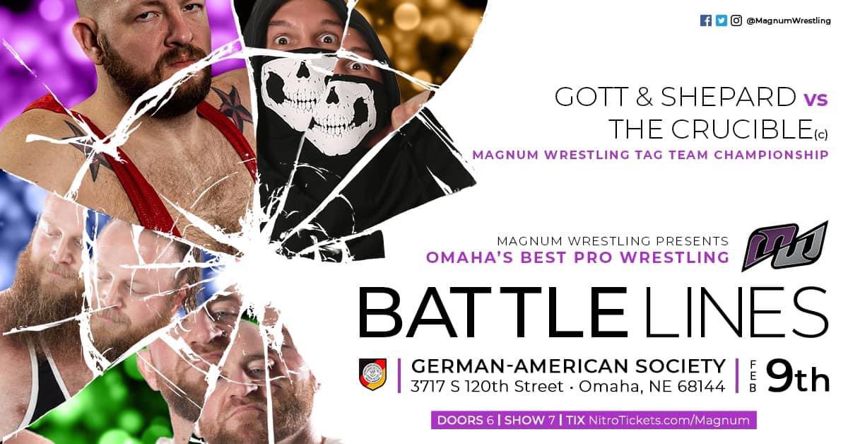 MAGNUMWRESTLING's tweet photo. Bo Gott and Allen Shepard were pissed when they were attacked by the Crucible in December. And theyβre after a little payback.
Get your tickets & follow all things Magnum here:
https://t.co/vUdUxeEuGe
#prowrestling #indiewrestling #omaha #nebraska #magnumwrestling #magnumpro https://t.co/kosybikJ0s