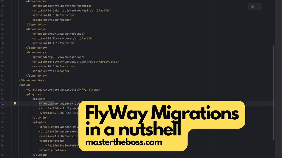 🦸‍♂️ Today's mission: ugrade from Flyway 6 to 10 in a single bound! Here's the full story: tinyurl.com/3286yjf3 #flyway #wildfly