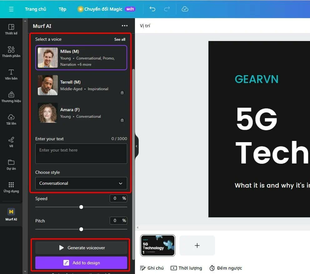 LeoNguyen137's tweet photo. Murf AI has teamed up with Canva for seamless text-to-speech integration. 
Access Canva, create or open a project.
Select 'Apps' > 'Murf AI' > 'Open.'
Connect your Canva account with Murf AI.
Start creating AI voices on Canva
 Try now: https://t.co/EQYrdUOD8R 
 #MuftMagic #Ai https://t.co/m4bMr65kYR