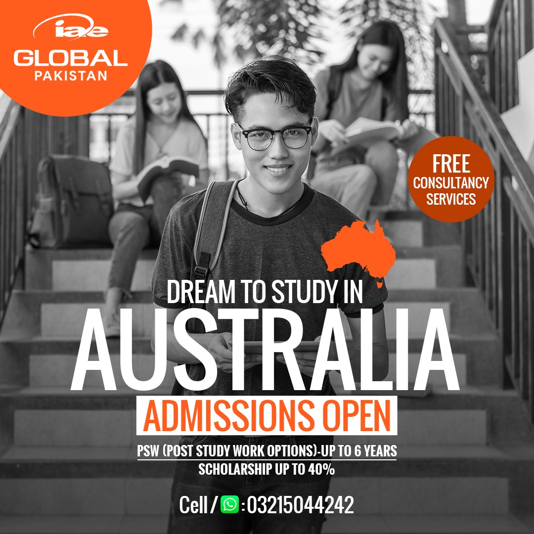 iae_Global_Pak's tweet photo. Come and meet Australia Graduates &amp; discuss your study options in Australia 
🚀 Embark on your educational journey with unprecedented speed and certainty!  @ iae GLOBAL Pakistan is your express ticket to securing admission into Australian universities. https://t.co/yHMpWPuYhD