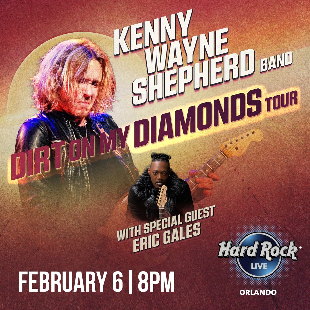 @KWShepherd is bringing his Dirt On My Diamonds Tour to our stage Tue. 2/6 w/ special guest @EricGalesBand and we still have great seats available! Call 407-351-LIVE to talk to 𝘢 𝘳𝘦𝘢𝘭 𝘢𝘤𝘵𝘶𝘢𝘭 𝘱𝘦𝘳𝘴𝘰𝘯 to help you pick yours w/o any added fees Mon-Sun 10a-9p 📲