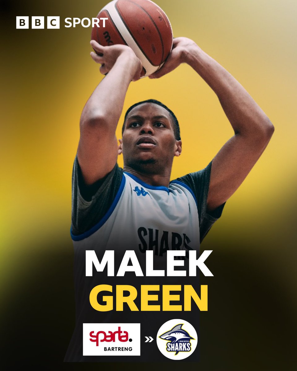 BREAKING: Sheffield Sharks have announced the signing of American forward Malek Green for the rest of the season.   The 24 year-old from Ohio joins from Sparta Bertrange in Luxembourg where he averaged 30.5 points a game along with 10.5 rebounds & 1.6 assists. #SheffieldSharks