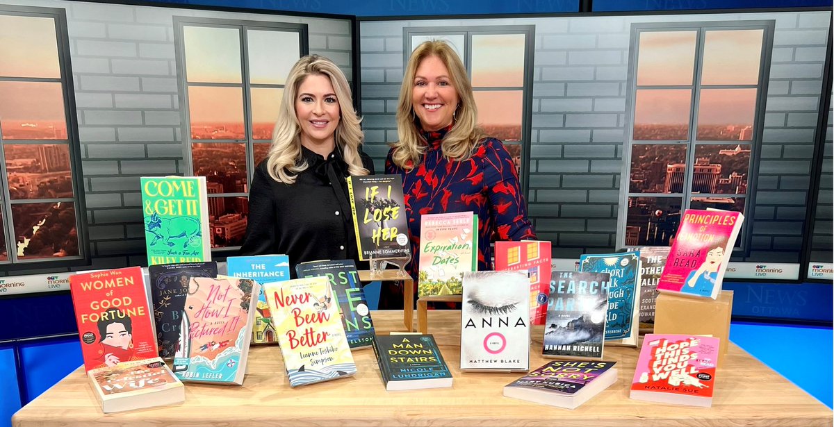 A big thank you to @maryktaggart #MarysMustRead for including many of the wonderful top Spring 2024 fiction titles from @SimonSchusterCA in her @ctvottawa @YourMorning, including THE SEARCH PARTY by @hannahrichell & A SHORT WALK THROUGH A WIDE WORLD by #DouglasWesterbeke