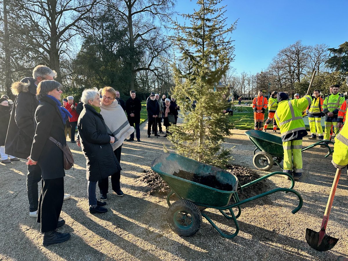 nathalieappere's tweet photo. Beaucoup d’émotion cet après-midi au #Thabor, lors de la plantation d'un cèdre en hommage à Louis-Michel Nourry. Historien passionné des parcs et jardins, son remarquable travail d’archives aura contribué à la renommée de ce lieu si cher aux Rennaises et aux Rennais. https://t.co/sep9NEJao9
