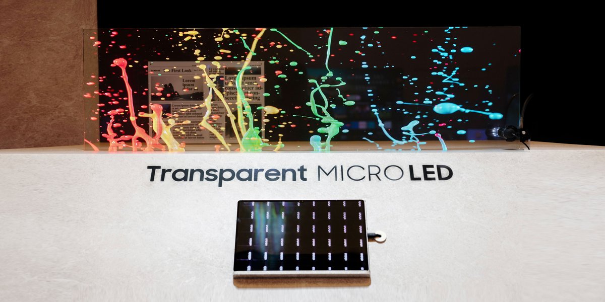 SamsungThailand's tweet image. Samsung Micro LED นวัตกรรมจอภาพที่ล้ำหน้าที่สุดจากซัมซุง ให้คอนทราสต์ระดับสูง เผยรายละเอียดภาพให้เห็นได้อย่างชัดเจน พร้อมสีสันที่จัดจ้าน เสมือนจริง ในหน้าจอ Transparent ขนาดมหึมากว่า 211&quot; แบบไร้ขอบทีวีรบกวนสายตา

#TheOneAndOnly #Transparent #MICROLED #CES2024 #Samsung