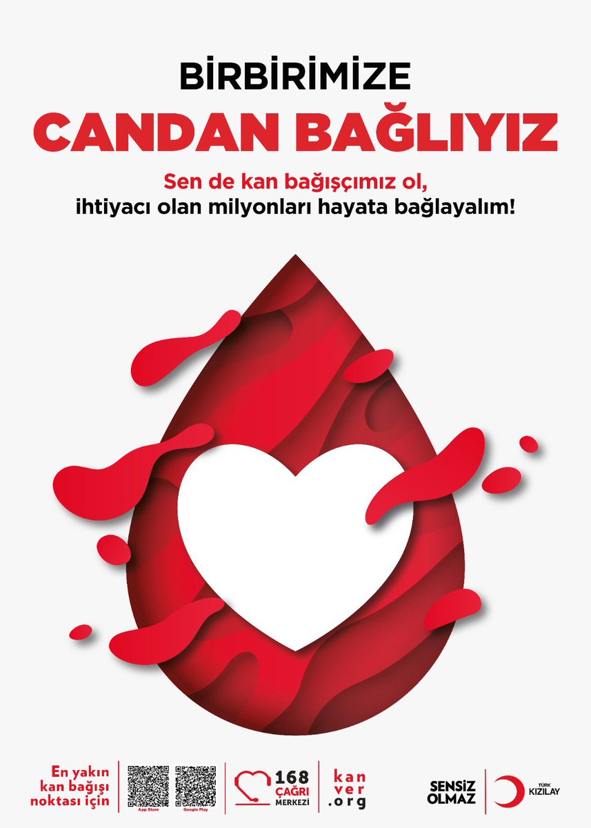 Birbirimize Candan Bağlıyız. 

Sen de kan bağışçısı ol, ihtiyacı olan milyonları hayata bağla. 🩸 #CandanBağlıyız
