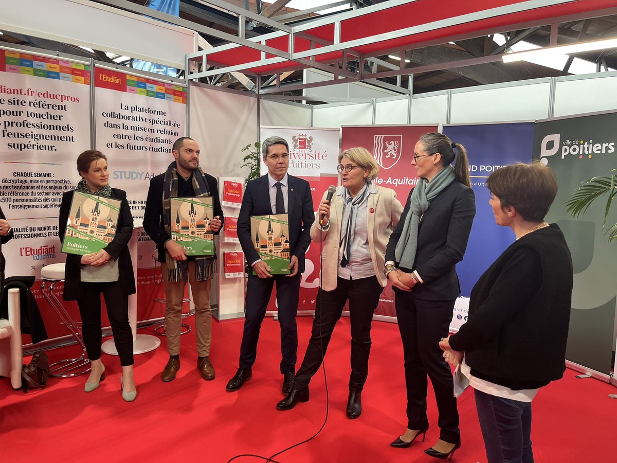 🏆#Poitiers à nouveau sur le prodium des meilleures villes étudiantes selon le magazine <a href="/letudiant/">l'Etudiant</a>.
🤝L’accueil des étudiants est un objectif partagé sur le territoire. 
➡️En son cœur l’<a href="/UnivPoitiers/">Université de Poitiers</a> œuvre avec ses partenaires pour favoriser la réussite plurielle de ses étudiants