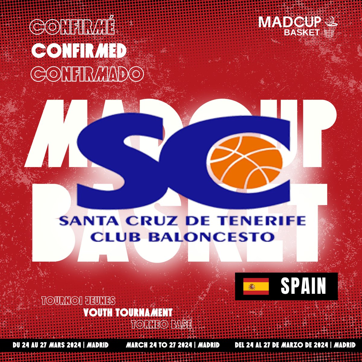 🏆@cb_santacruz participará en #MADCUPBASKET.

¡Bienvenidos a #MADCUPBASKET!🏀

🏆@cb_santacruz will participate in #MADCUPBASKET.

Welcome to #MADCUPBASKET!🏀

🏆@cb_santacruz participera à la #MADCUPBASKET.

Bienvenues à #MADCUPBASKET !🏀