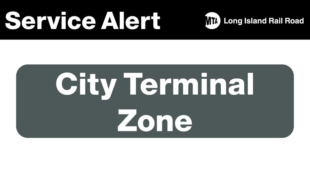 There are delays averaging 20-30 minutes along the City Terminal Zone due to switch trouble at Jamaica. See the TrainTime app or visit new.mta.info to plan your trip.