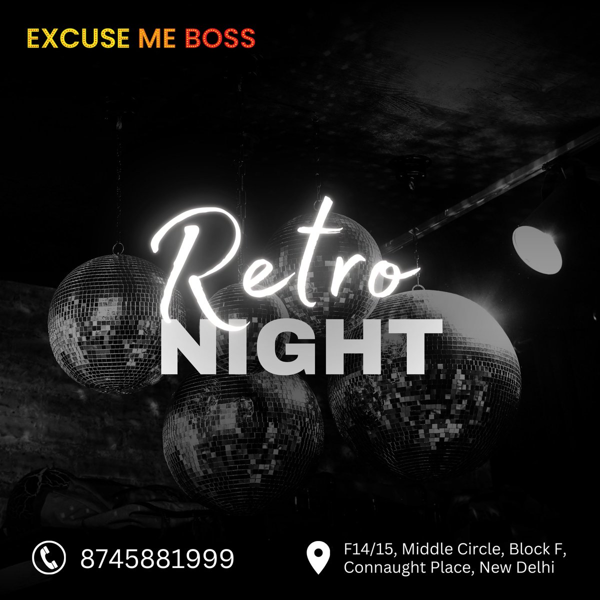 Excusemeboss_cp's tweet photo. #Retro Night! Break out your vintage threads, spin to the classics, and relive the magic of bygone eras.
๐ 8745881999
Call Us For Reservations๐ท
#ExcuseMeBoss #friday #retro #night #retronight #drinks #delhi #cp #party #partytime #enjoy #music https://t.co/Z3xjxvAdNw