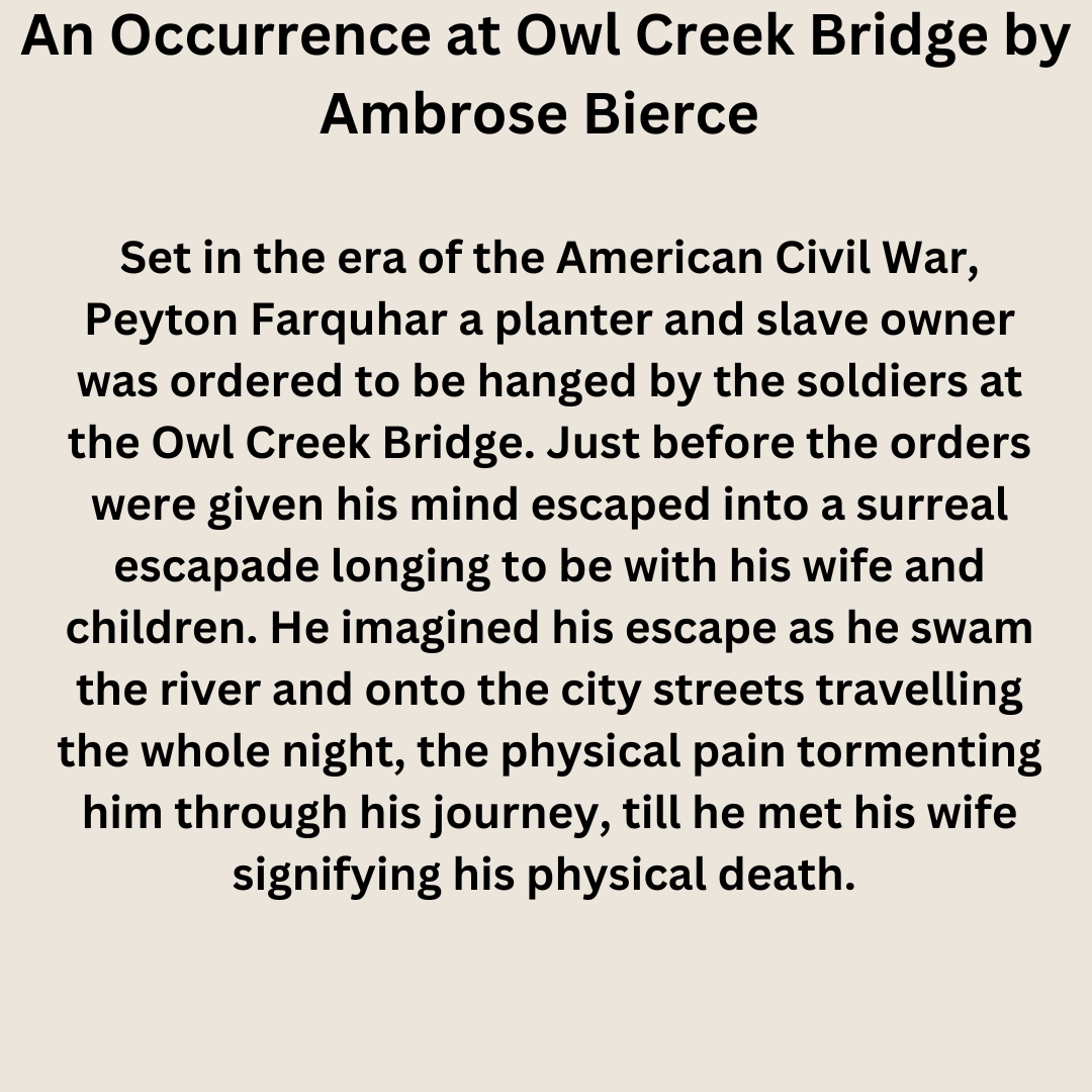 world_of_lit's tweet photo. An Occurrence at Owl Creek Bridge - Part 3 #Literature #worldofliterature #literaturequotes #literaturelovers #LiteraturePosts #LiteratureReview #worldliterature #amreading #englishliterature #ambrosebierce #anoccurrenceatowlcreekbridge https://t.co/bgqWbv9O32