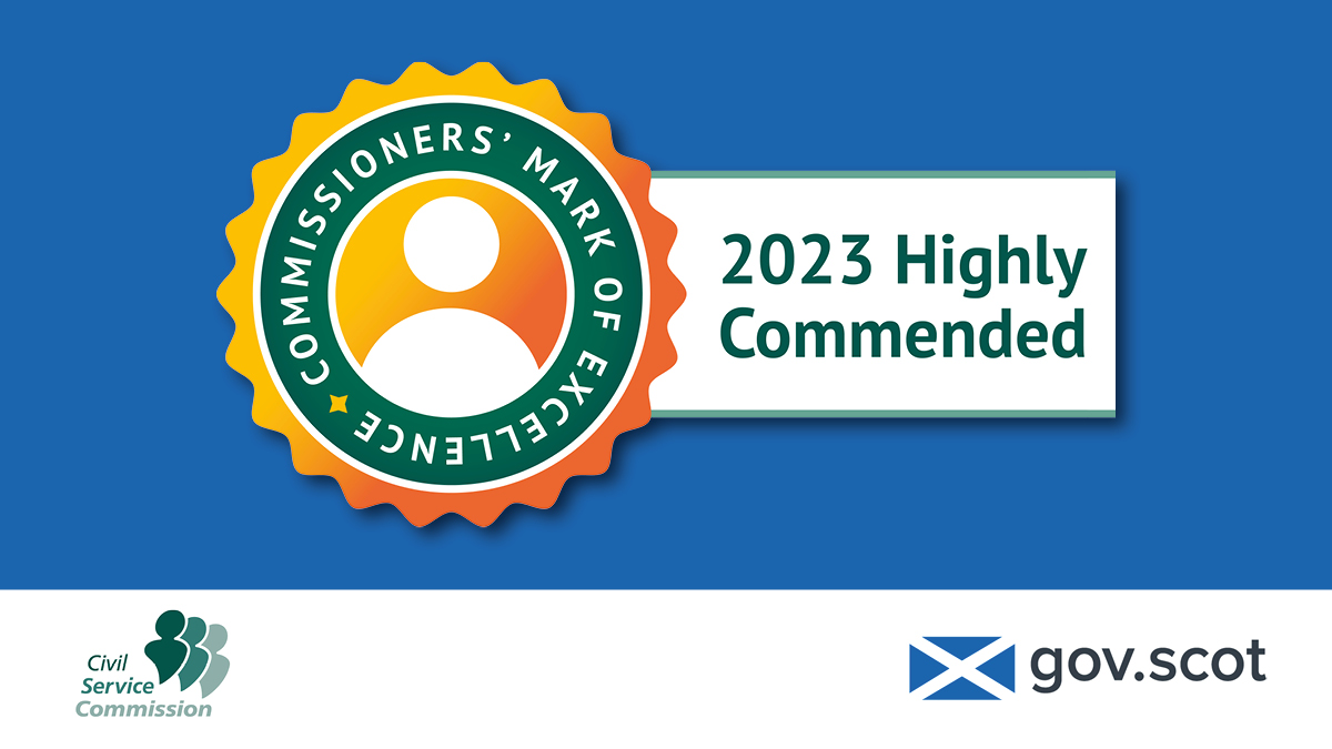 For two years running, the Scottish Government has been highly commended by the @CivServComm, for our strategic and open approach to recruitment. Learn about our entry here: ow.ly/WbPM50QrFVy Our vacancies: work-for-scotland.org #CivilServiceJobs