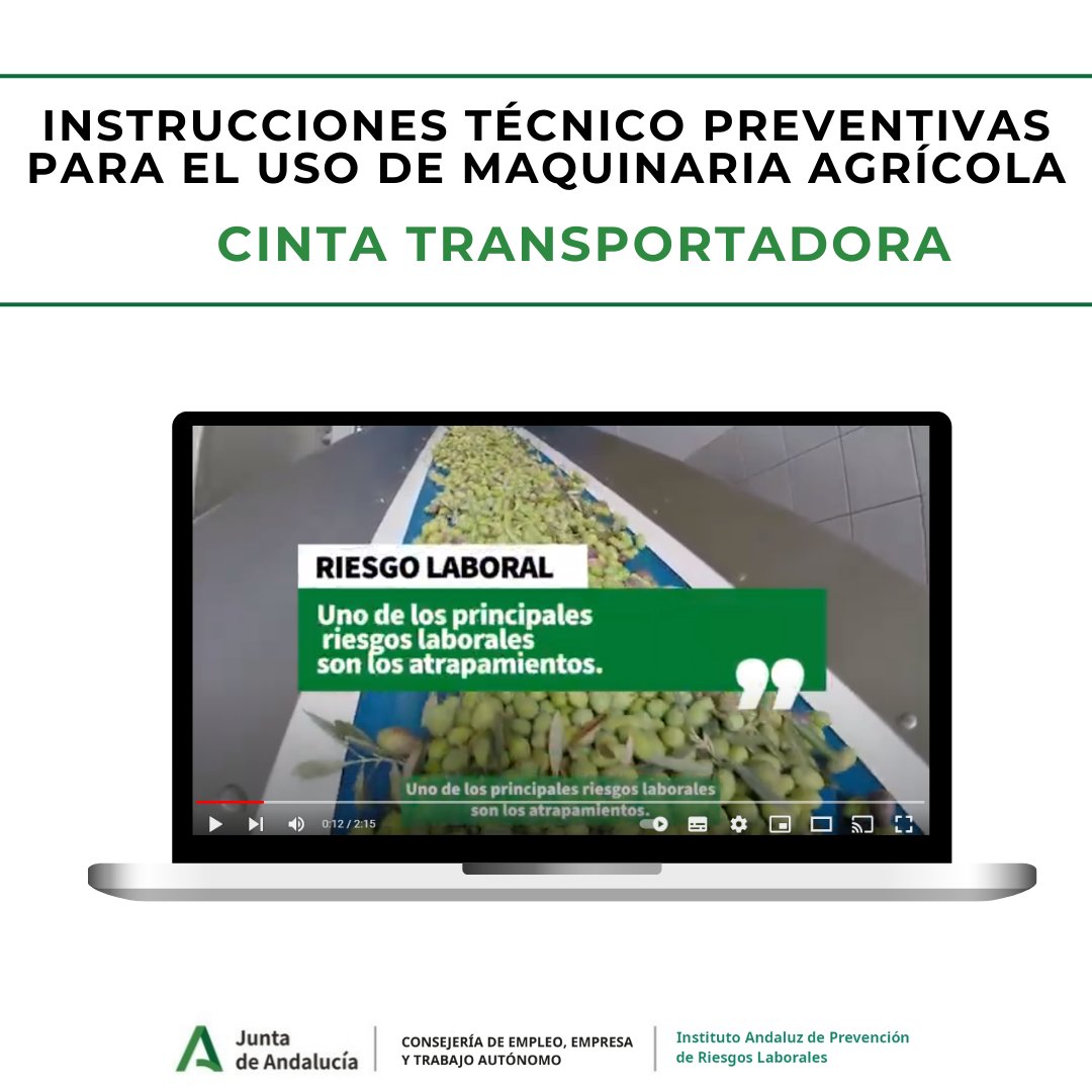 🌾 ¡Adéntrate en la seguridad agrícola con nuestro video! 🚜

Descubre las claves para un uso seguro de la cinta transportadora en nuestro canal 

No te pierdas el video en 👉 bit.ly/48i5oVV

#Prevencion #IAPRL #CintaTransportadora