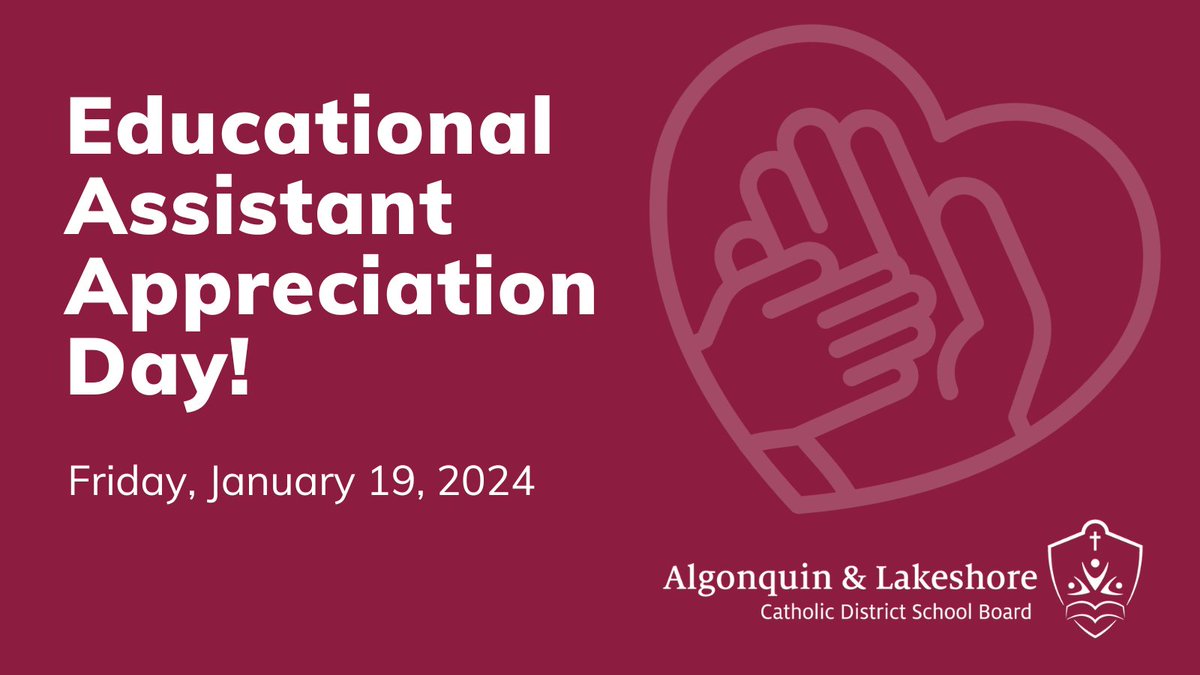 Today, on #EducationalAssistantAppreciationDay, we thank our EAs for their contributions to students' lives and our Catholic Learning Communities. Your support makes a difference! #ALCDSBBlessed