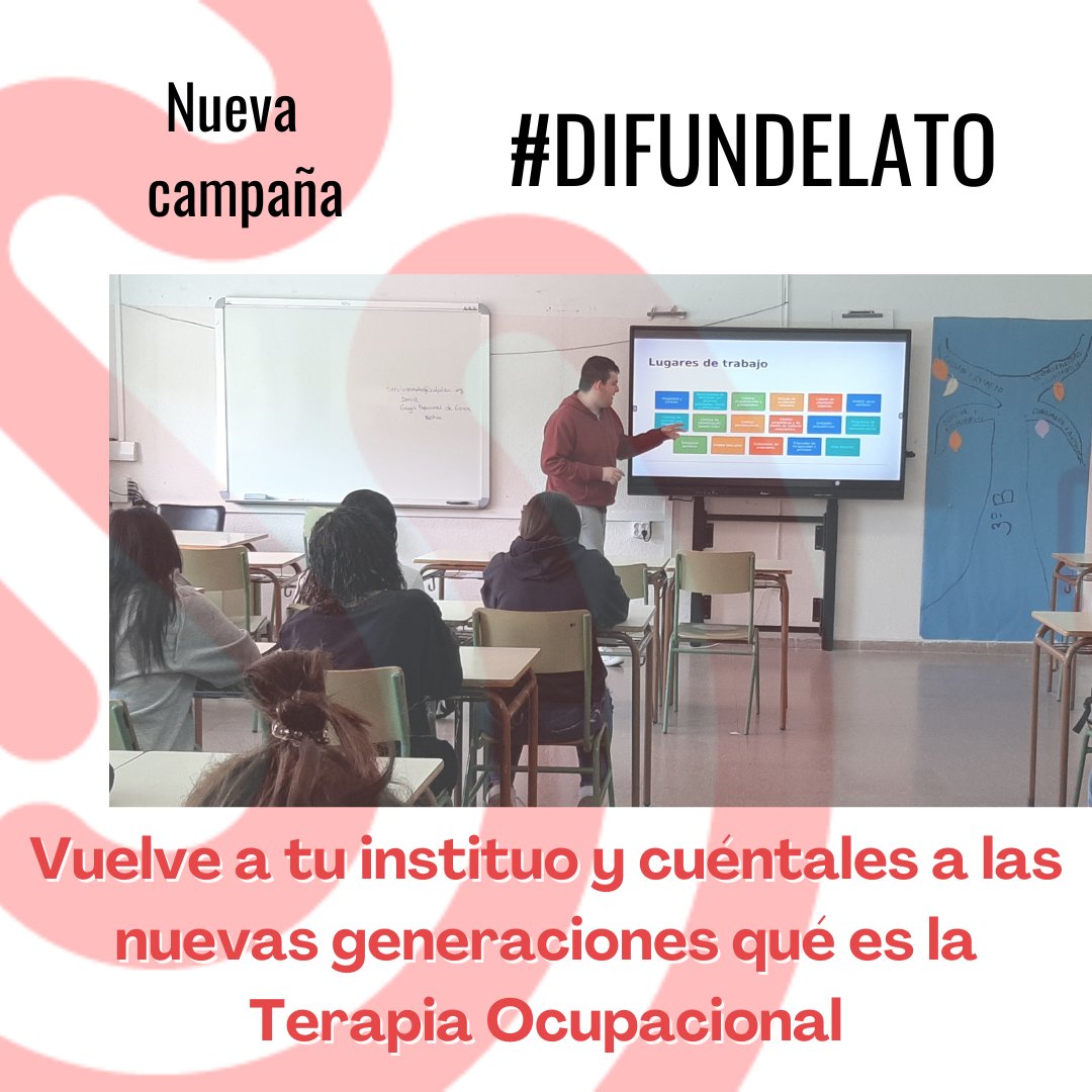 COPTOCAM's tweet photo. #COPTOCAM lanza la campaña #DifundelaTO:
Animamos a las/os #terapeutasocupacionales para que puedan volver a su instituto a contar que es la https://t.co/aMEOODzs5Z estas interesada/o escribe a administracion@coptocam.org

¡Divulgar nuestra profesión es tarea de todas/os! https://t.co/IhRfUjIMk8