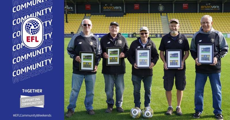 HarrogateTown's tweet photo. 💛 In the heart of our Club, there exists a group of remarkable individuals who have become the backbone of our organisation, fondly known as ‘The Golden Boys’

We would like to formalise recognise and celebrate their contributions by awarding them our @EFL Community Hero Awards