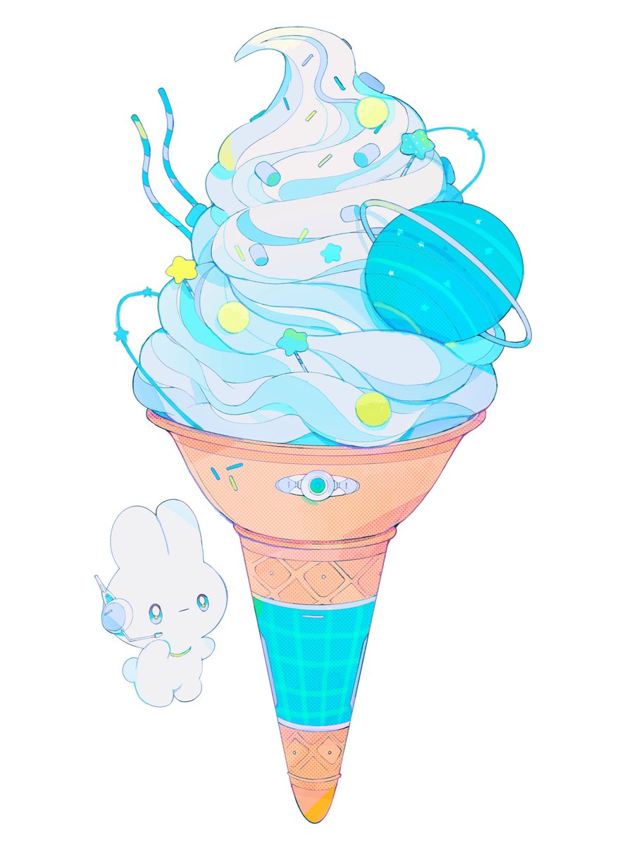 「Saturn ice cream 」|ペパーミントのイラスト