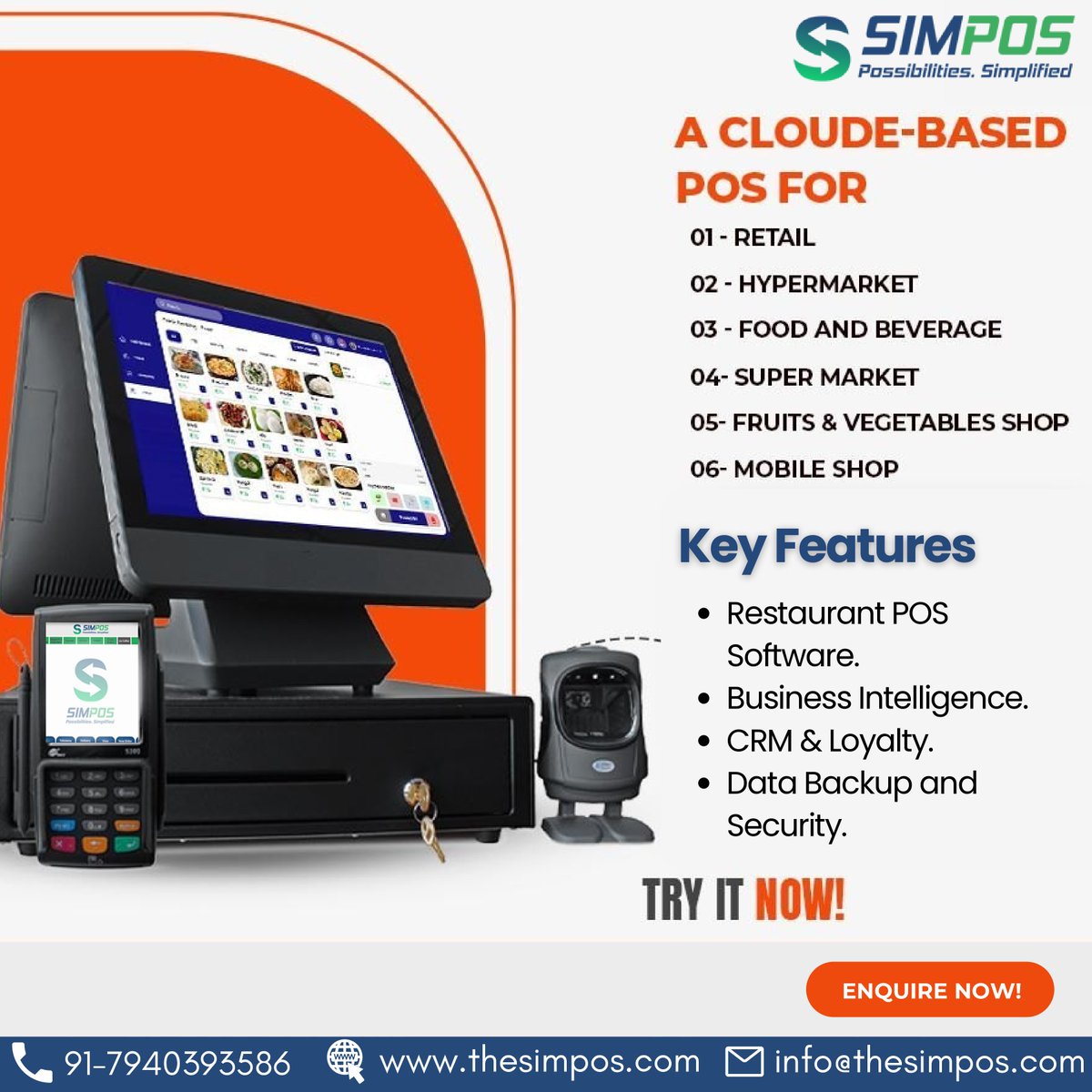 The Simpos is one stop solution for cloud based billing system. Contact Us Today for point of sale software solutions in India. Book your POS System Now.
Visit us -> thesimpos.com
#billingsoftware #restaurant #possystem #pos #simpos #simposaustralia #DotNet