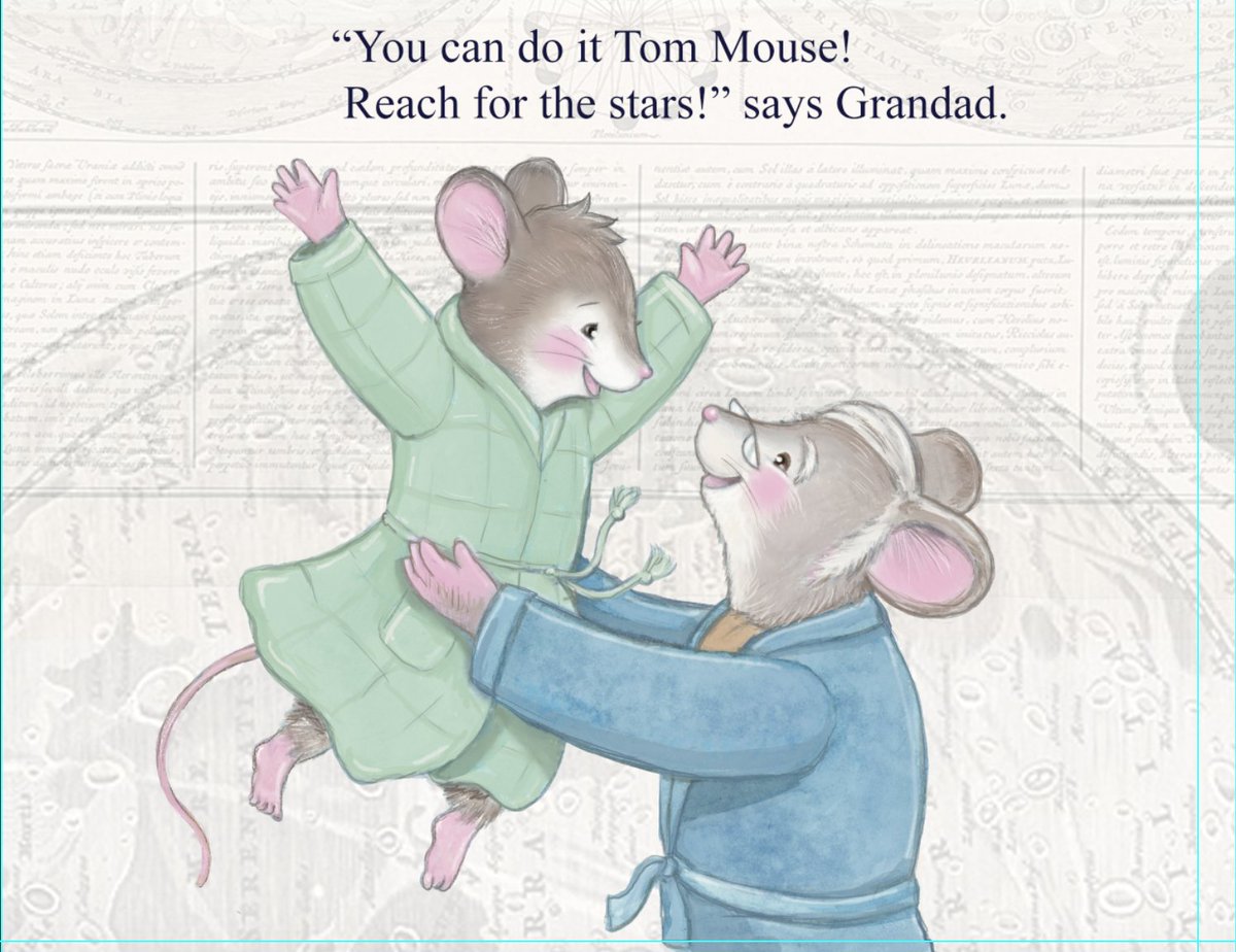 We all need a little encouragement at times, and Tom's Grandad is always there to say 'You can do it Tom Mouse!' Screenshot of a page section from our latest Tom Mouse book @TomMouseHQ #illustration #handdrawn #digitalart #illustrator #photoshopPainting #publishing