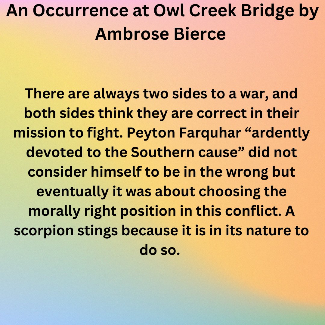 world_of_lit's tweet photo. An Occurrence at Owl Creek Bridge - Part 4 #Literature #worldofliterature #literaturequotes #literaturelovers #LiteraturePosts #LiteratureReview #worldliterature #amreading #englishliterature #ambrosebierce #anoccurrenceatowlcreekbridge https://t.co/6VlJUddlFg