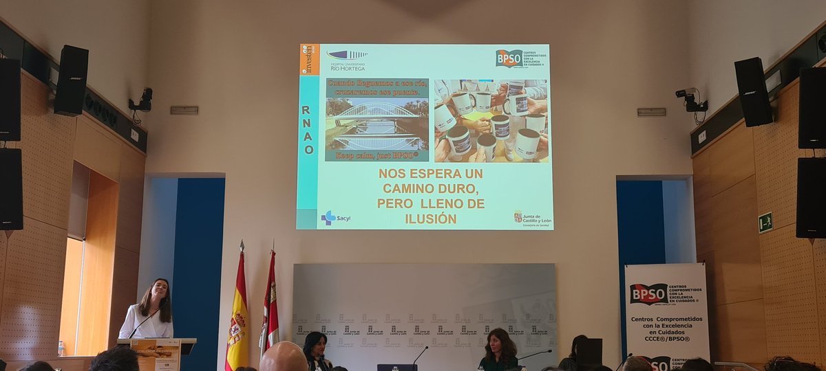 MartaMtzMtz's tweet photo. Dña. Alba Canteli,líder del proyecto #BPSO en el Hospital Universitario Río Hortega de Valladolid @Salud_JCYL presenta la candidatura a CCEC con las GBP de Caídas,ostomías,acceso vascular y lesiones por presión #enfermeras con #liderazgo
@DorisGrinspun @RNAO  @Bpso_Host_CyL https://t.co/GBlRnkB4vY
