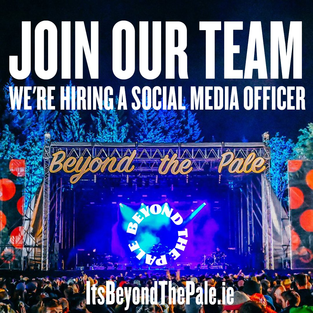 🌟 Join the Beyond The Pale Team! Social Media Officer Wanted! 🌟 Are you a social media whizz with a passion for music, arts, and unforgettable experiences? Beyond The Pale is on the lookout for a talented Social Media Officer to elevate our online presence! 👉…