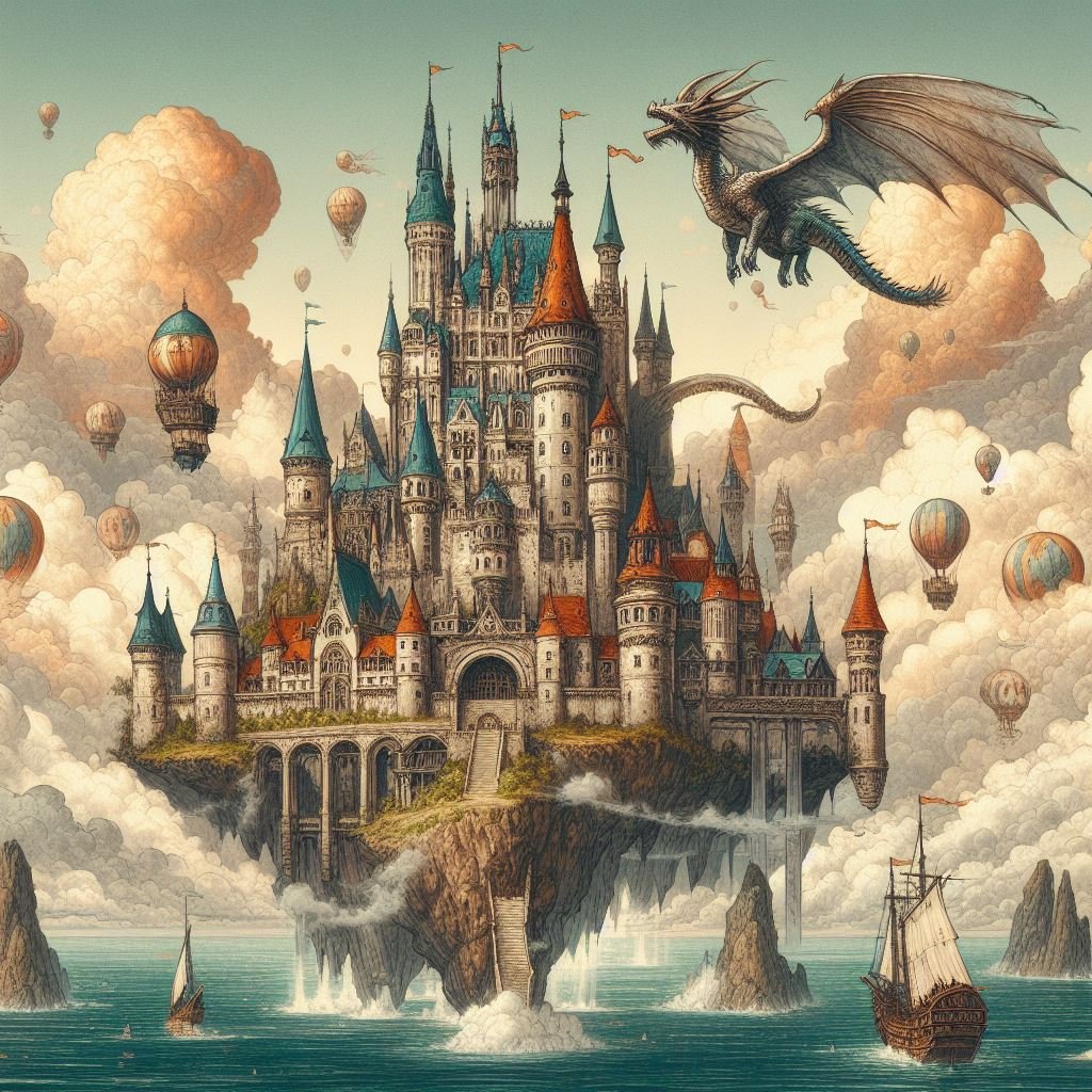 AIlearning2023's tweet image. ゲームの序章に出てきそうな絵画風