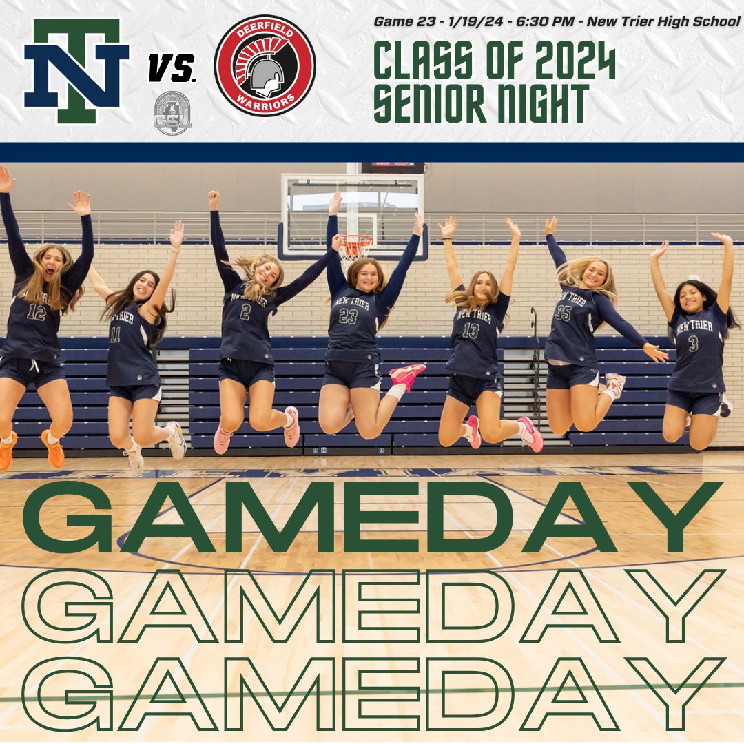 🔵 SENIOR NIGHT 🔵🟢

🆚 Deerfield
🏟️ New Trier
⏱️ 6:30 PM
🏀 Central Suburban League South
📺 youtube.com/@NewTrierAthle…
🎟️ gofan.co/app/school/IL1…