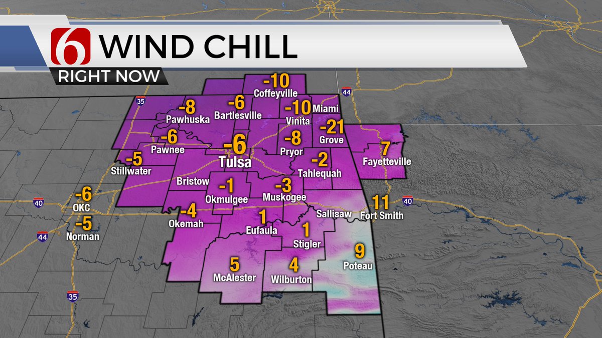 alancrone's tweet image. Temps and wind chills 6:10am  1/19/24  #layerup