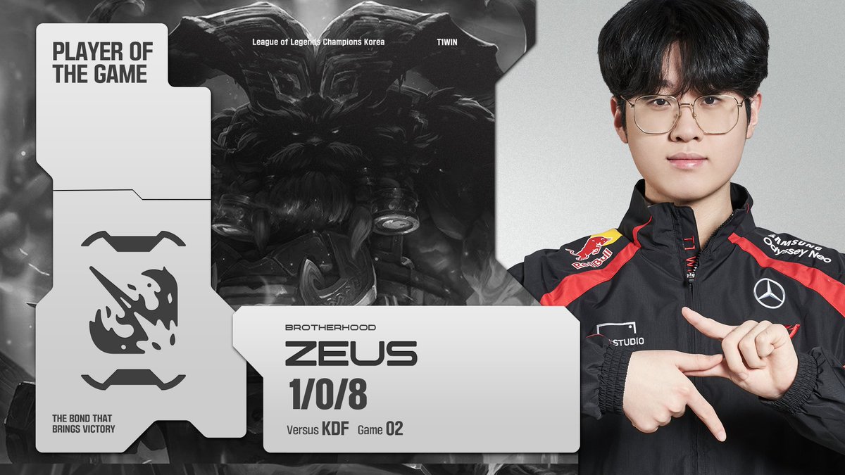 [2024 #LCK Spring R1 M2 vs KDF] 준비됐나 우트? 물론이지 오트!✌ ‘Zeus’ 선수가 오른으로 오늘의 경기를 마무리 짓습니다! Are you sure ‘Zeus’? Yes ‘Oner’!✌ ‘Zeus’ finished the match as Ornn. #T1WIN #T1Fighting