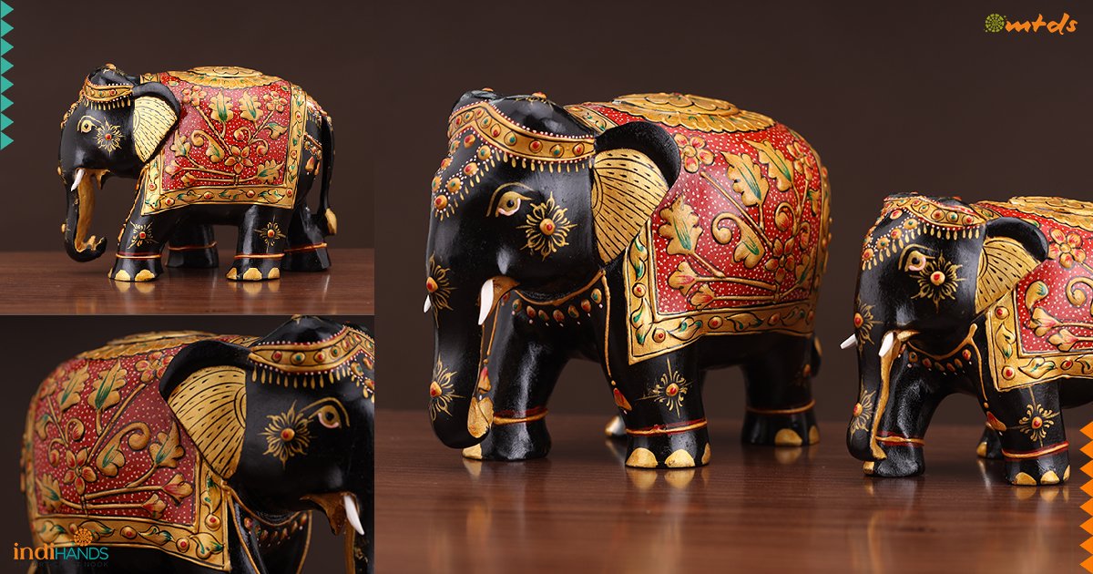 'Elevate your gifting game with our enchanting wooden carved and painted elephant idols! 🐘 Each piece tells a story of craftsmanship and tradition. Perfect for adding a touch of elegance to any space.

#HandcraftedMagic #ElephantIdols #ArtisanGifts #WoodenWonders'