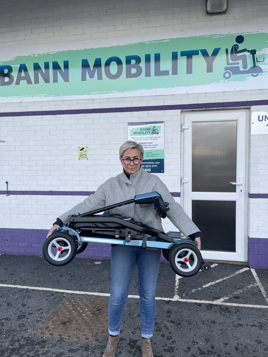 ***NEW*** Introducing The Air - probably the lightest mobility scooter in the world, weighing in at just 14.7kg (excluding battery), we tested, for you, just how easy it was to lift - check it out&gt;&gt;

Want to see it for yourself? Our Portadown showroom is open Monday to Saturday.