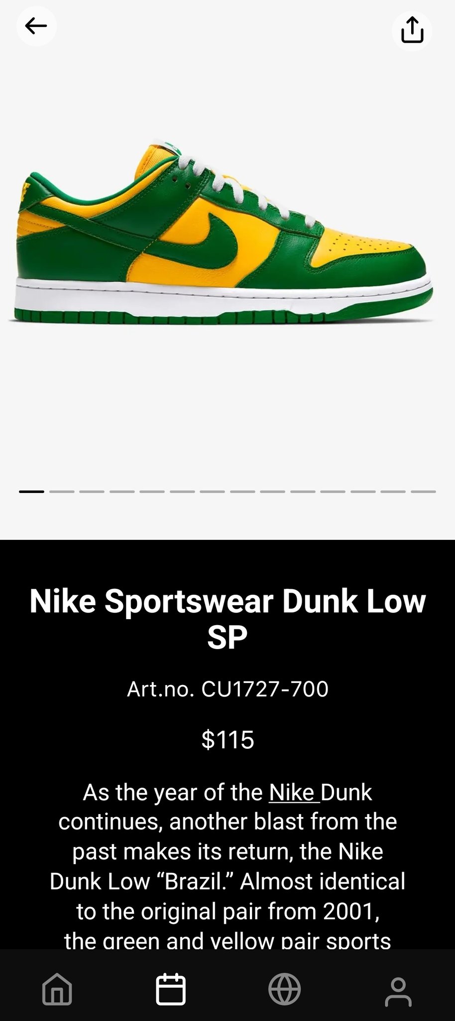 👁️ Sneaker Visionz 👁️ on X: Nike Dunk Low SP 'Brazil' Raffle via SNS App    / X