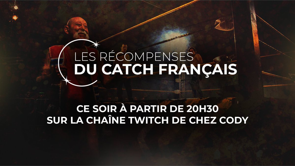 • Les Récompenses du Catch Français ce soir à 20h30 !

N'oubliez pas les récompenses du catch français ce soir à 20h50 présenté par <a href="/CodyMcWildOff/">Vivien Aka Cody</a> et <a href="/EnzoCWS/">Enzo_CWS</a> en direct sur la chaîne Twitch de Chez Cody.

Retrouver le match <a href="/BalzacGeorges/">Georges Porco Rosso Balzac 🇨🇵</a> vs. <a href="/BrunGustave/">Gustave Le Brun</a> de <a href="/bzw_wrestling/">BZWrestling</a> en