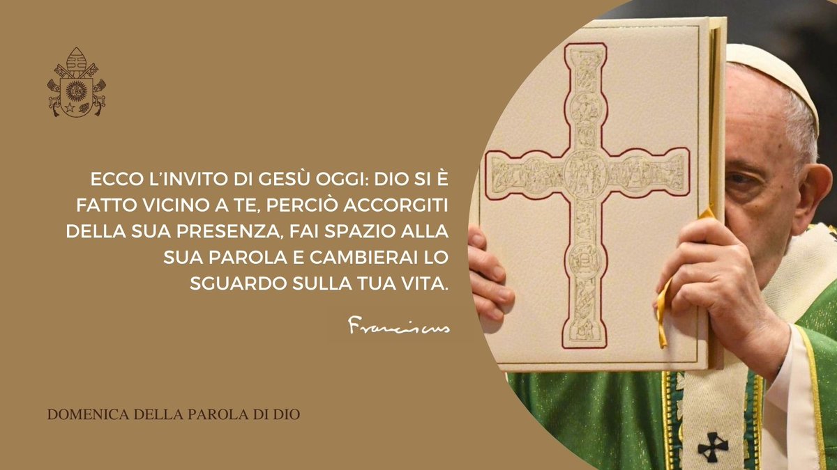 Pontifex266_it's tweet photo. Domenica della Parola di Dio: Basilica di San Pietro, Santa Messa, 09.30 (GTM +1) https://t.co/C4YwdgYYhr
