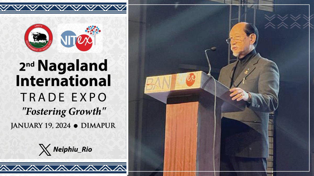 A pleasure to attend the 2nd Nagaland International Trade Expo organised by <a href="/BAofNagas/">Business Association of Nagas - BAN</a>. I believe this event will encourage our young entrepreneurs to come forward with innovative ideas. May it foster growth and create ample opportunities locally and globally.